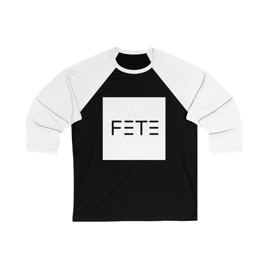 Fete logo Unisex 3\4 Sleeve Baseball Tee