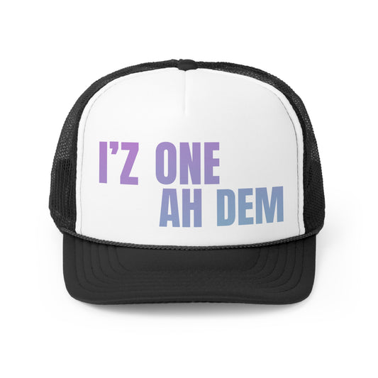 I'z One Ah Dem - Shal Trucker Caps (pink to blue gradient)