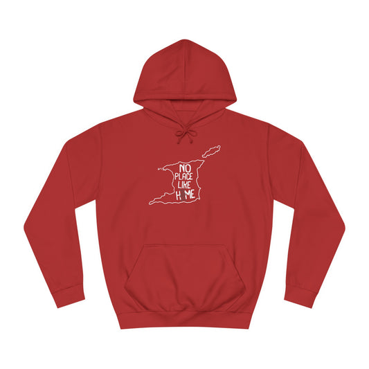 No Place Like Home (map) - Mical Teja -  College Hoodie (red)