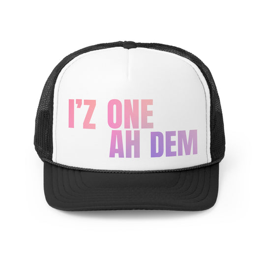 I'z One Ah Dem - Shal Trucker Caps (pink to purple gradient)