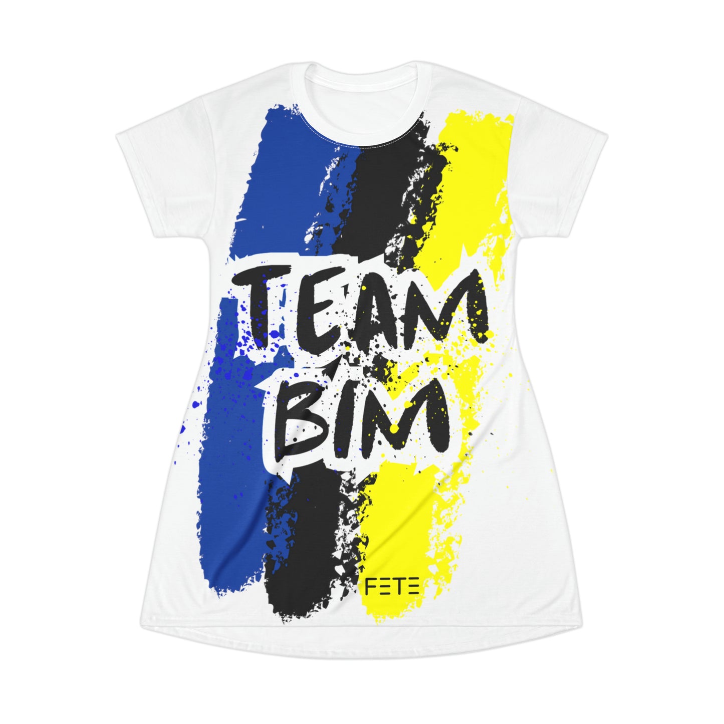 Team BIM T-Shirt Dress (AOP) (white)