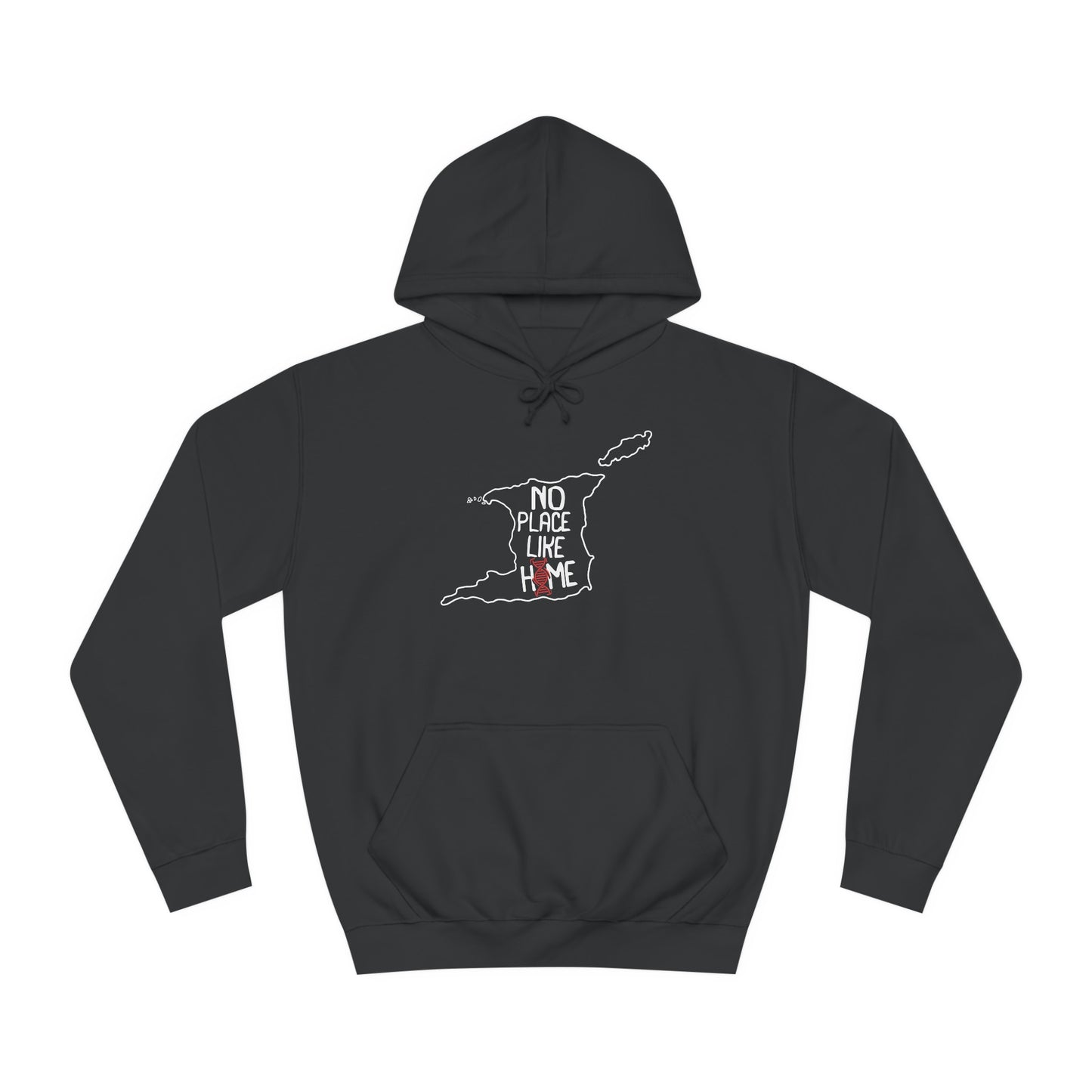 No Place Like Home (map) - Mical Teja -  College Hoodie (black)