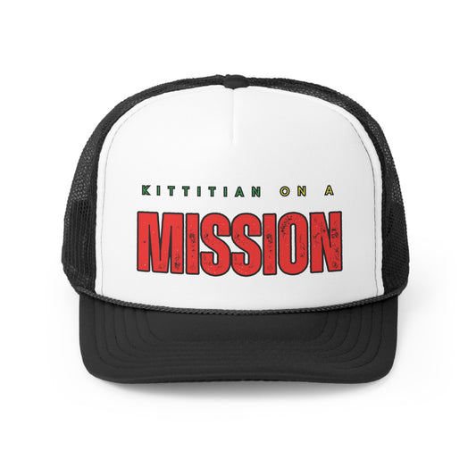 Kittitian on a Mission Trucker Caps