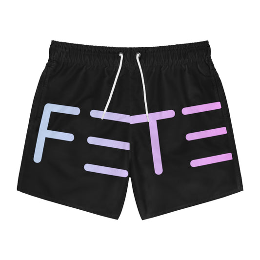 FETE gradient Logo Swim Trunks (AOP)