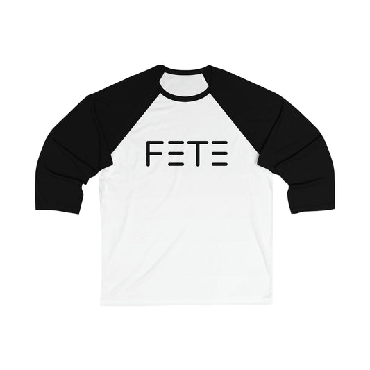 Fete logo Unisex 3\4 Sleeve Baseball Tee