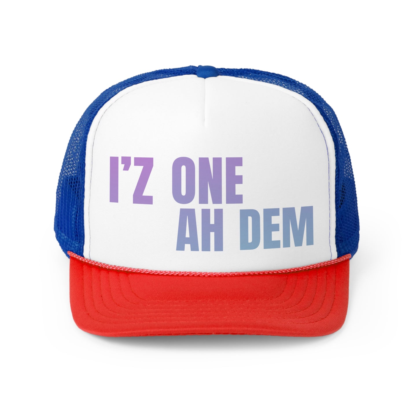 I'z One Ah Dem - Shal Trucker Caps (pink to blue gradient)