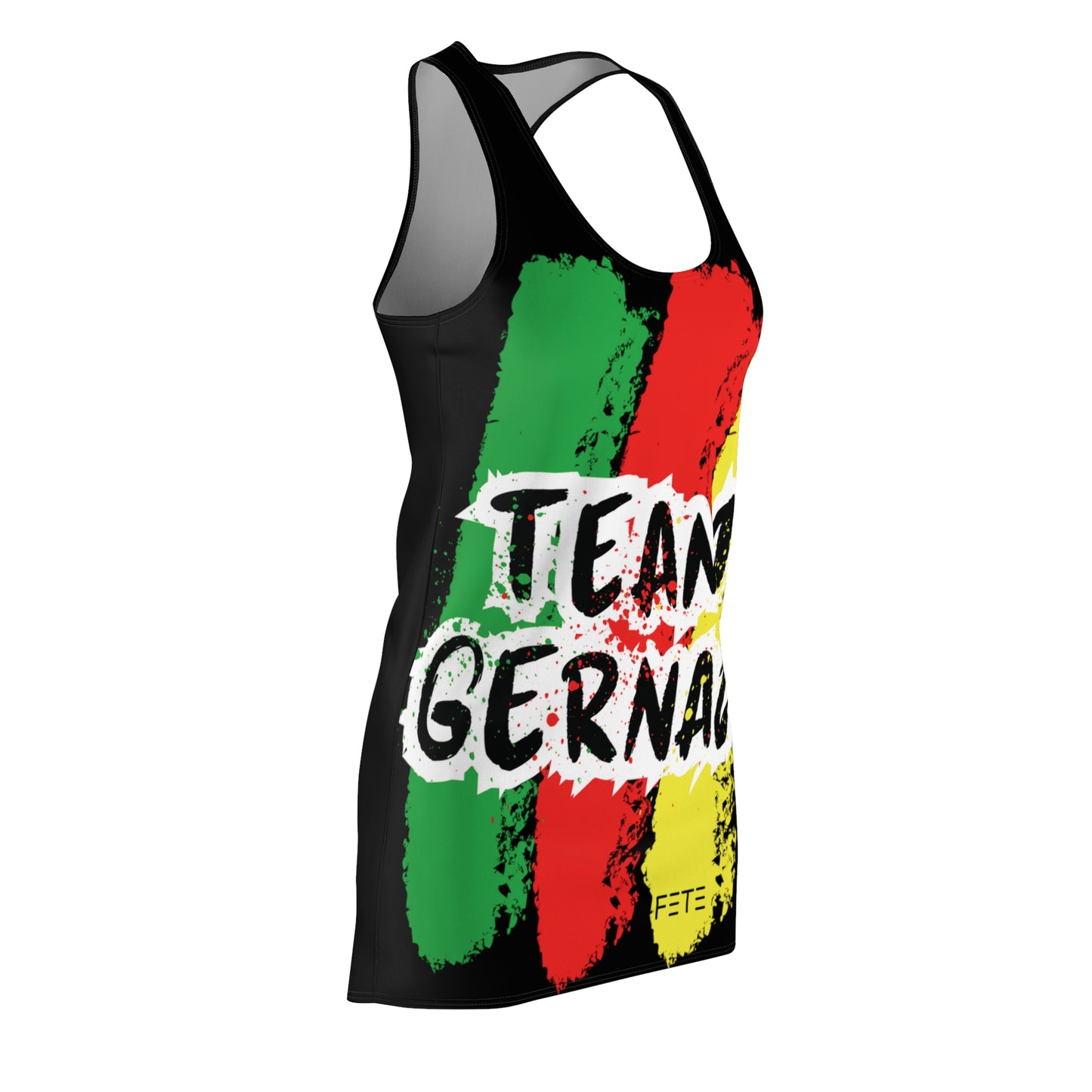 Team Grenada Women's Cut & Sew Racerback Dress (AOP) (black)