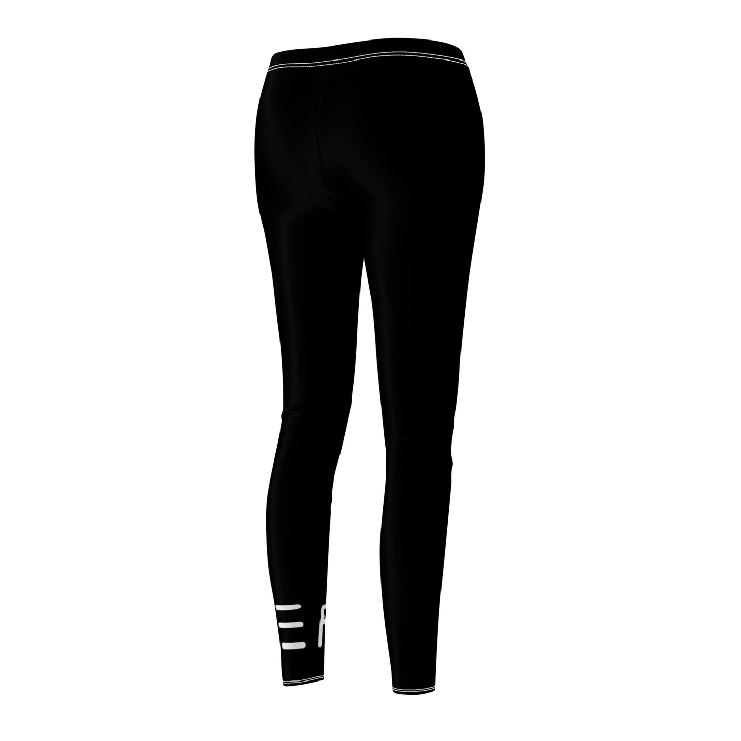 Logo Women's Cut & Sew Casual Leggings (AOP) (black)