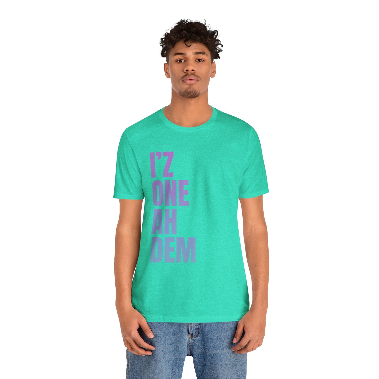 I'z One Ah Dem - Shal SS Tee (pink into blue gradient)