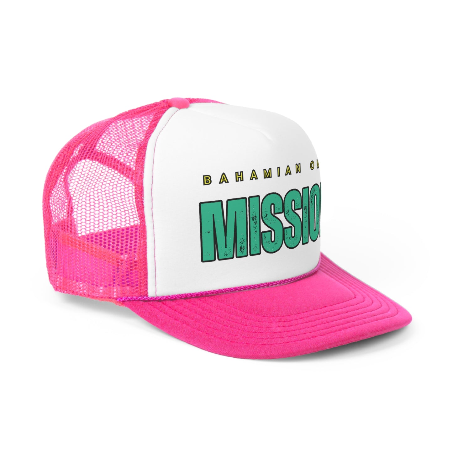 Bahamian on a Mission Trucker Caps