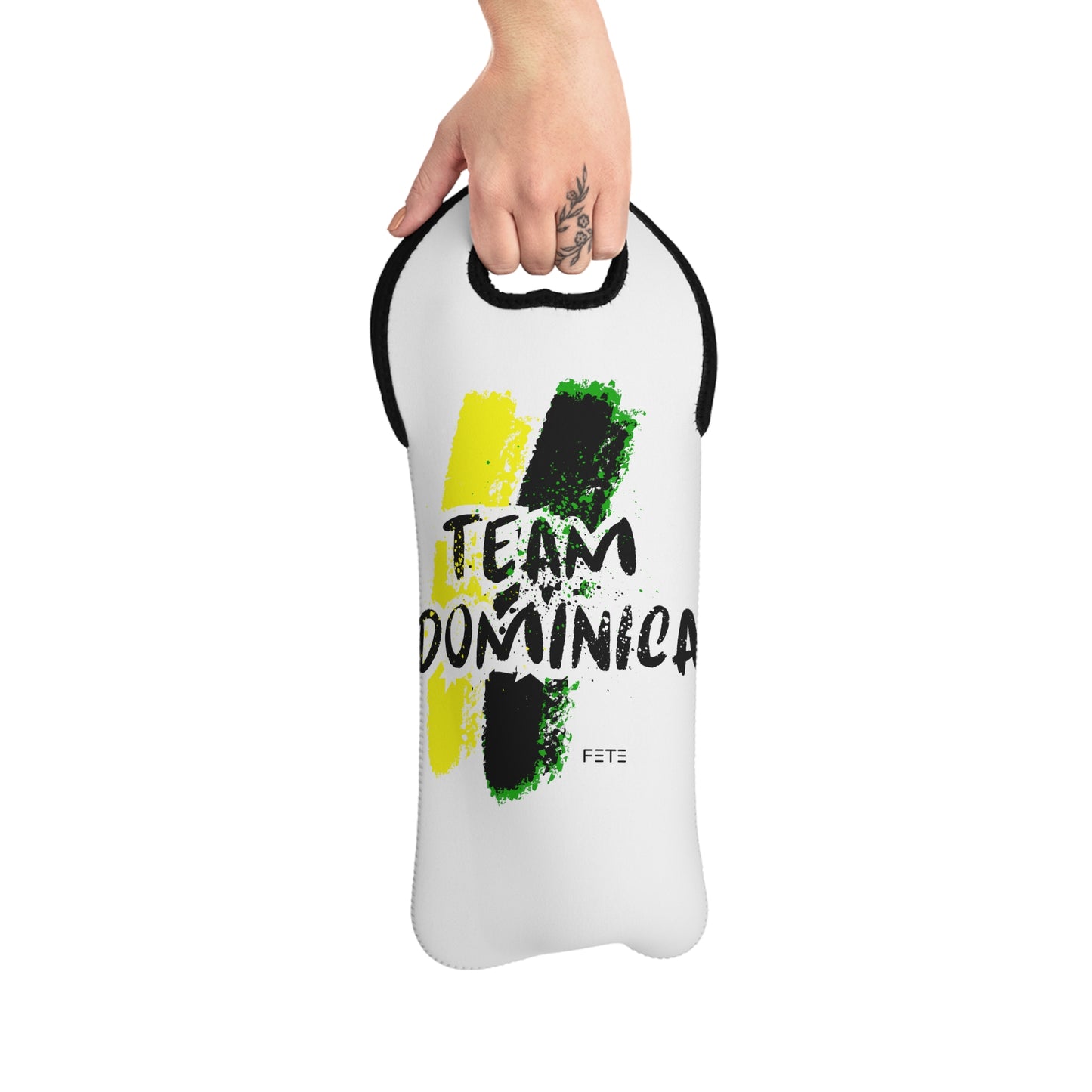 Team Dominica Wine Tote Bag