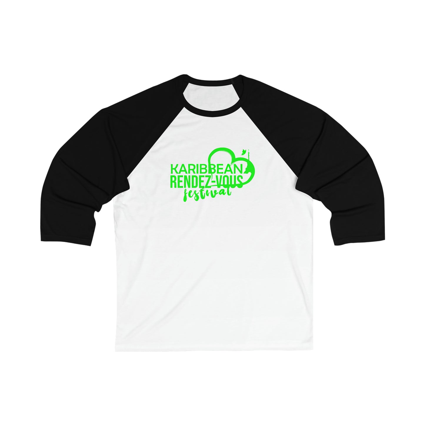 Karibbean Rendez-Vous Festival Unisex 3\4 Sleeve Baseball Tee