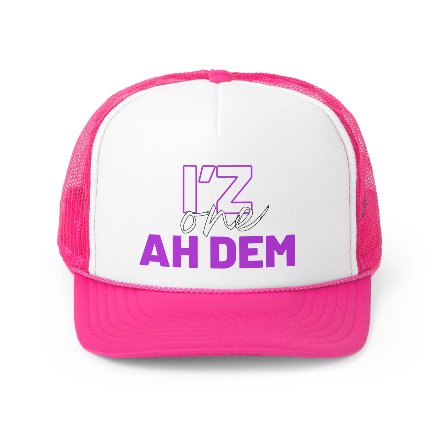 I'z One Ah Dem - Shal Trucker Caps (purple font)