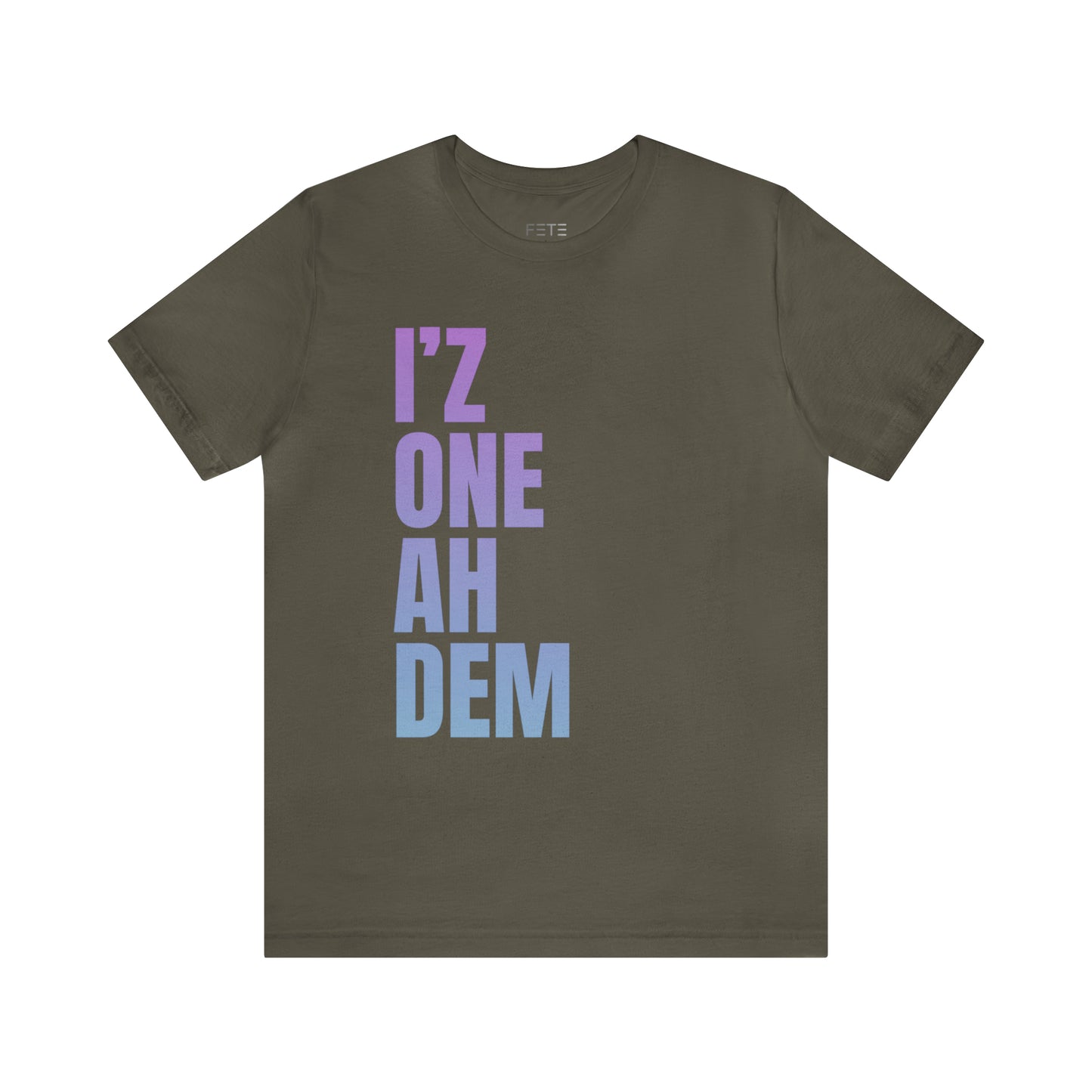 I'z One Ah Dem - Shal SS Tee (pink into blue gradient)