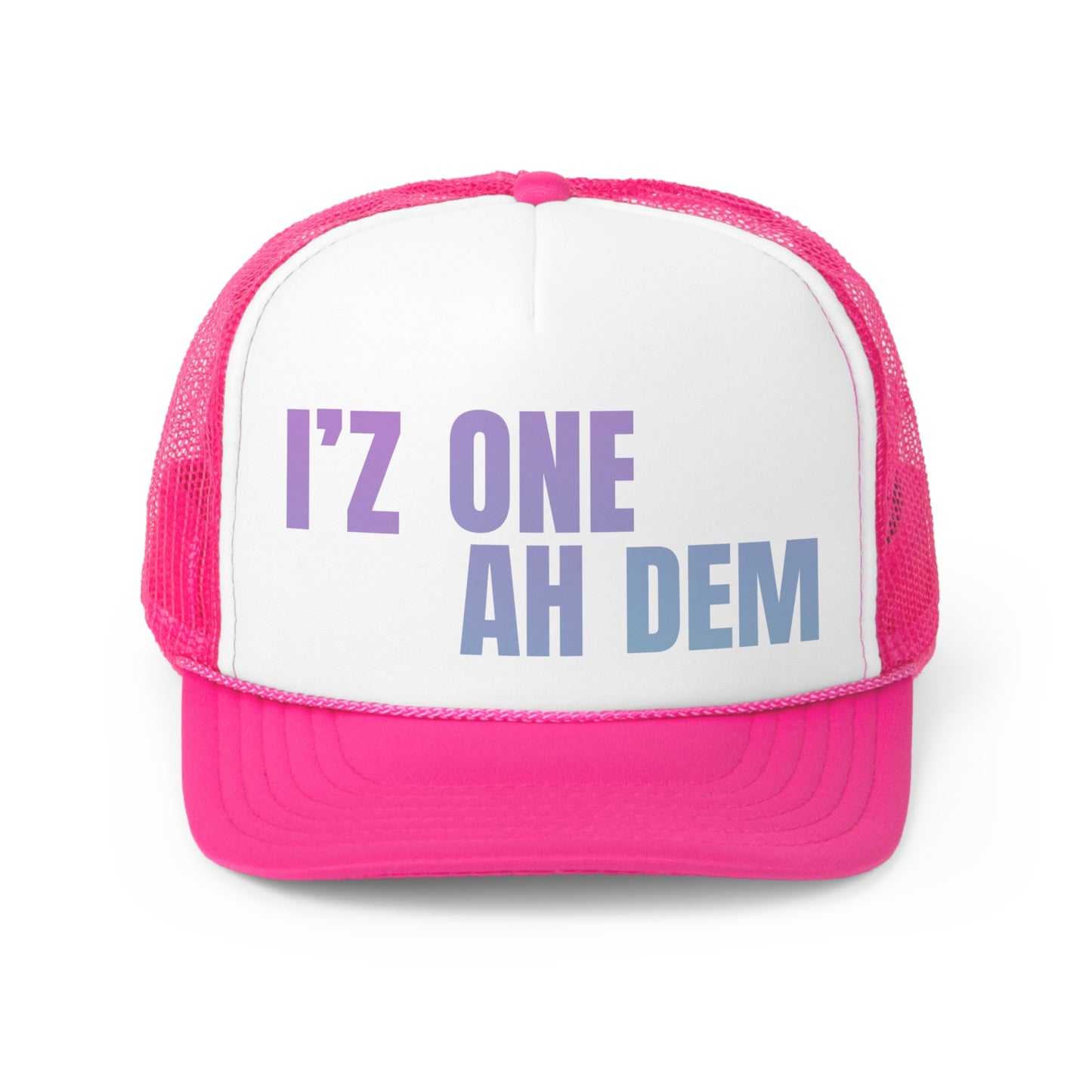 I'z One Ah Dem - Shal Trucker Caps (pink to blue gradient)