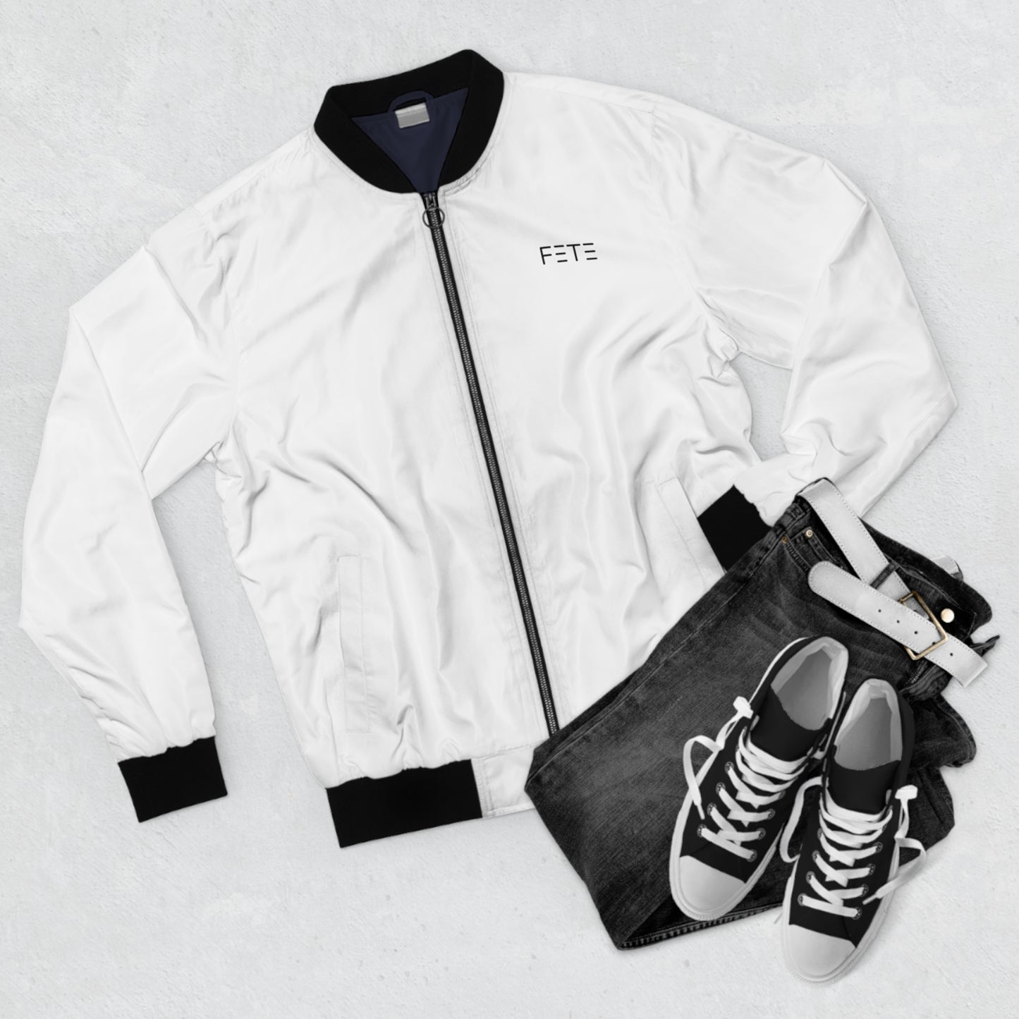 FETE Logo Men's Bomber Jacket (AOP)