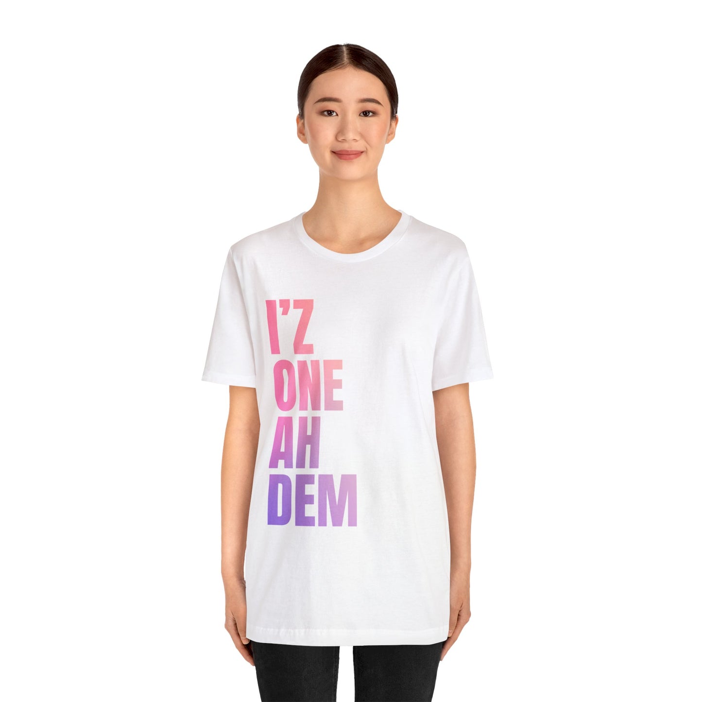I'z One Ah Dem - Shal  SS Tee (pink into purple gradient)