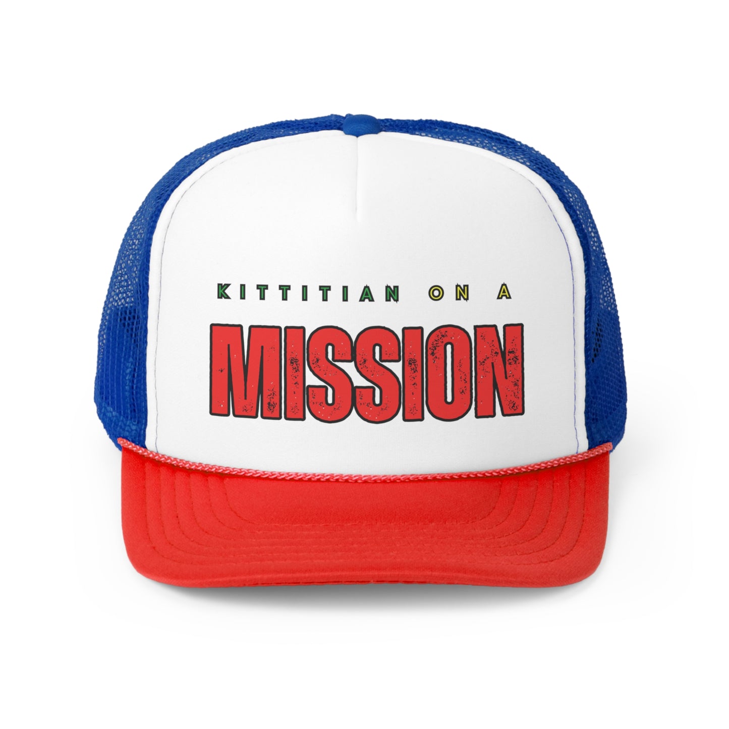 Kittitian on a Mission Trucker Caps