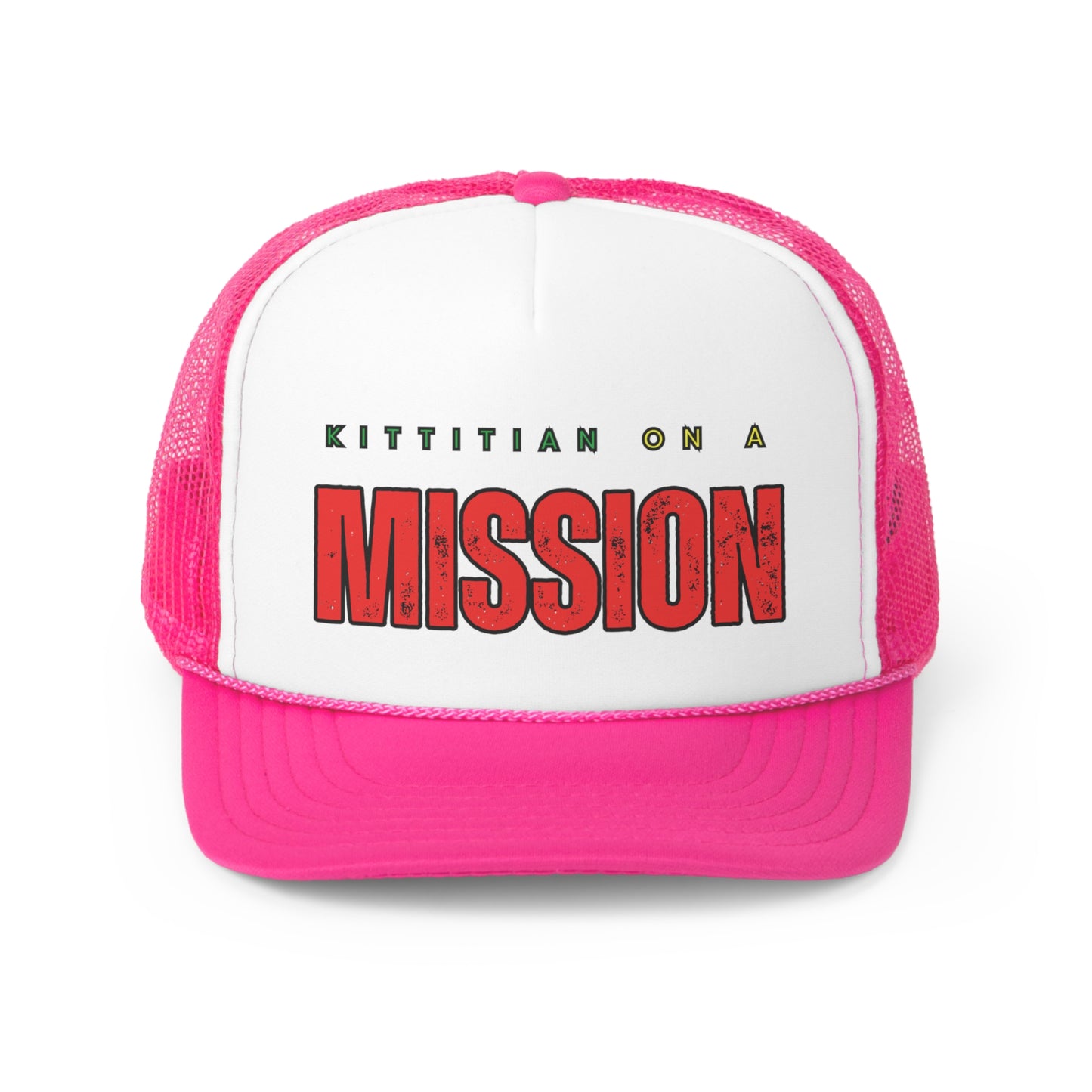 Kittitian on a Mission Trucker Caps