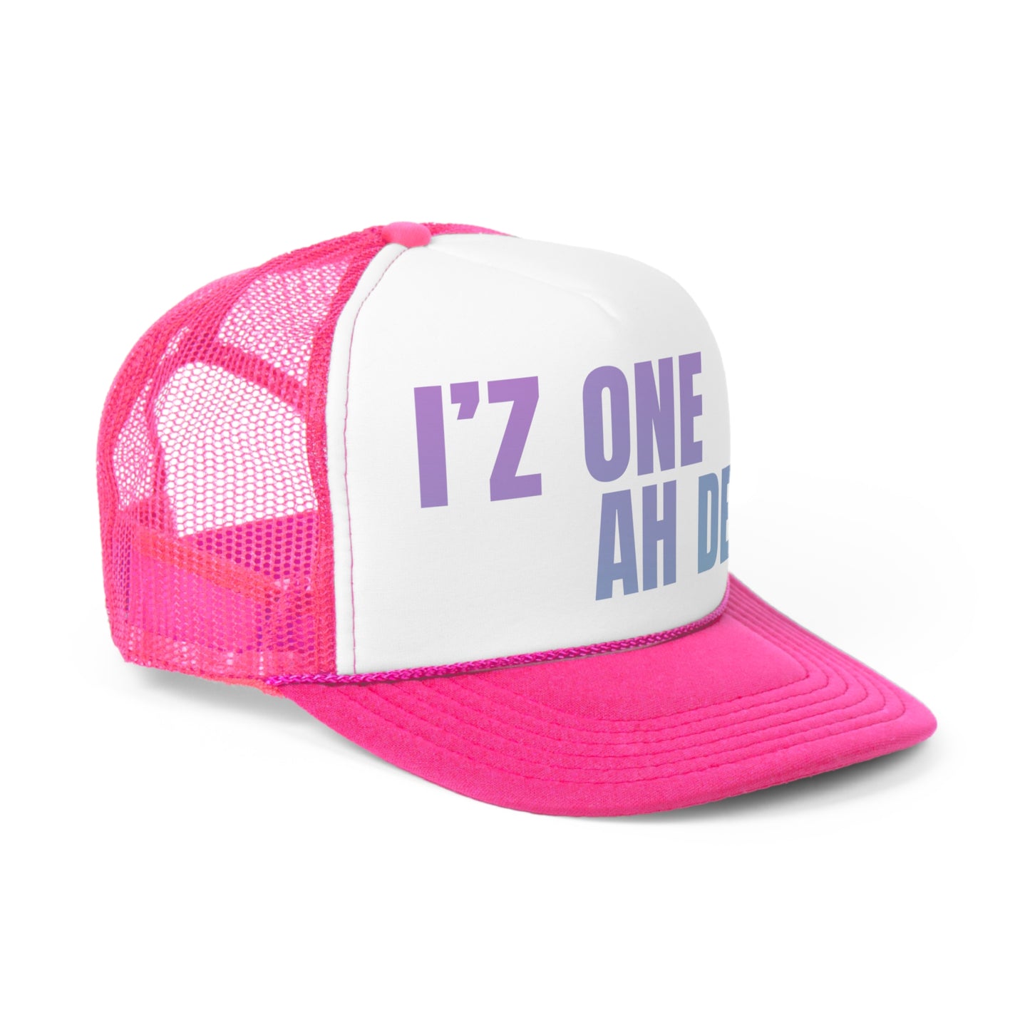 I'z One Ah Dem - Shal Trucker Caps (pink to blue gradient)