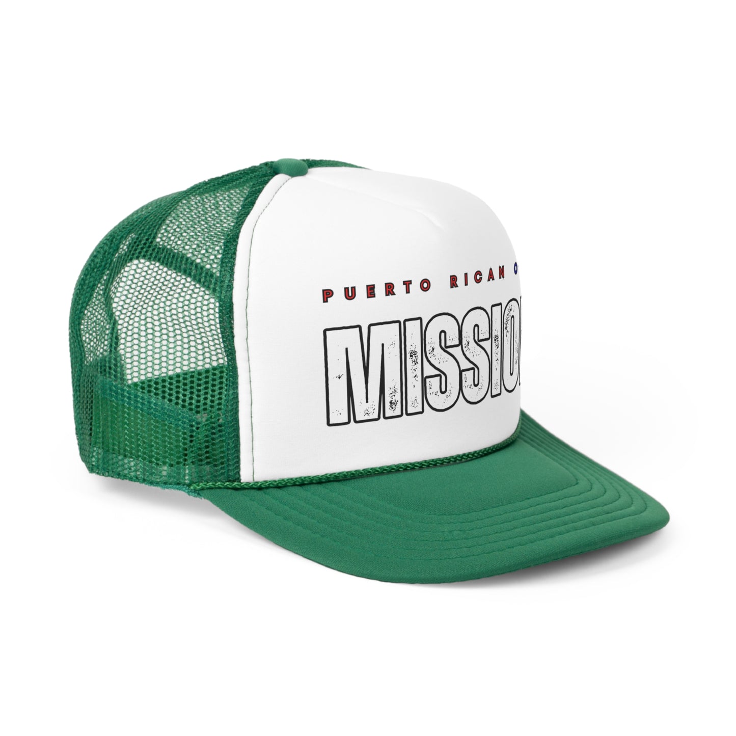 Puerto Rican on a Mission Trucker Caps